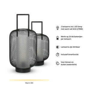 FlinQ LED Lantern Set of 2 - Image 4
